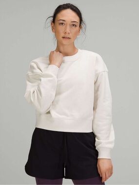 118. Lululemon Softstreme Perfectly Oversized Cropped Crew neutral color